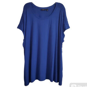 Susan Graver Weekend Women's Smocked Shoulders Blouse Top 4X